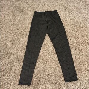 Zara Black and Gray Plaid Trousers